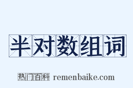 半对数组词是什么意思的图片